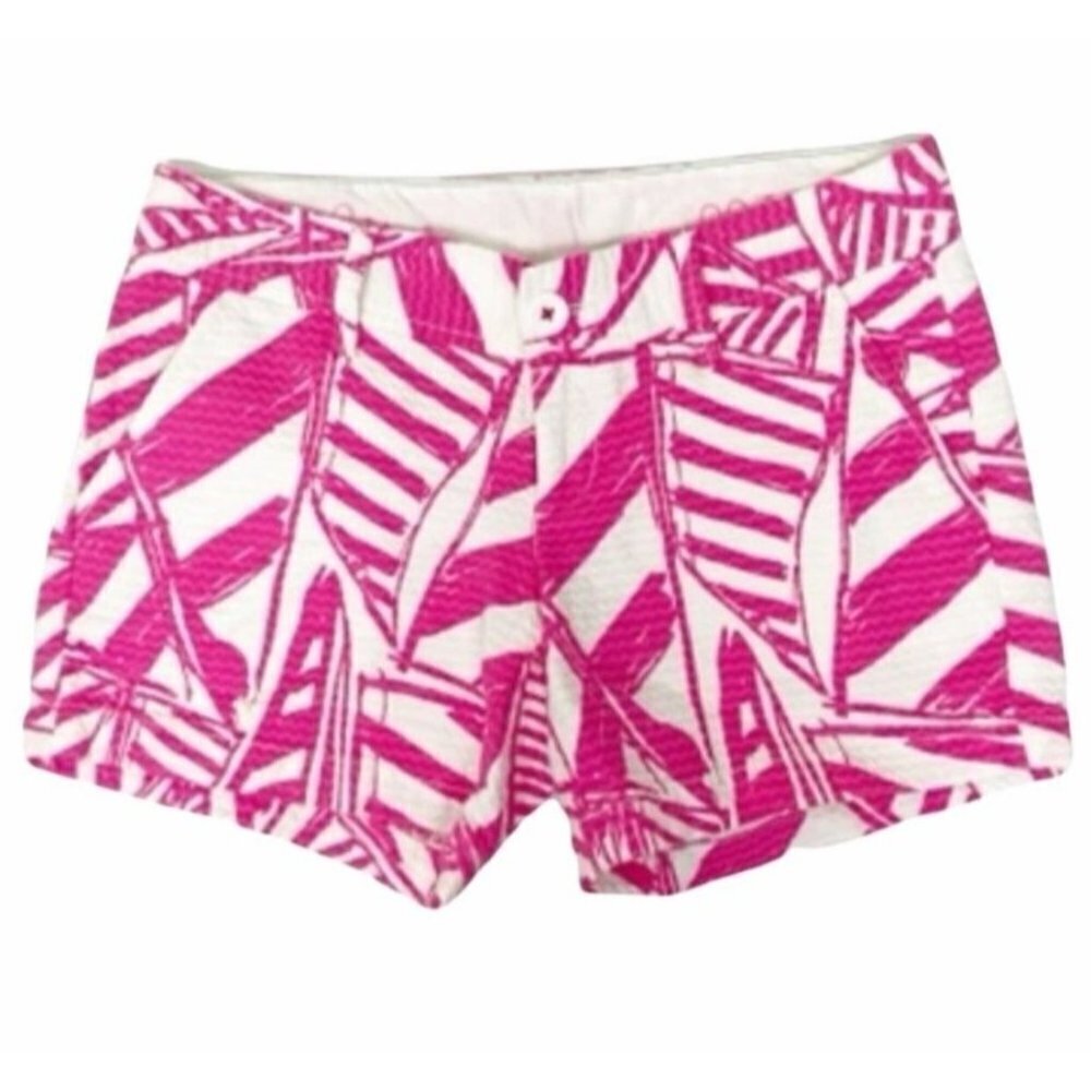 Lilly Pulitzer The Walsh Shorts Cotton Pink with white Sail Boats Cotton Size 2
